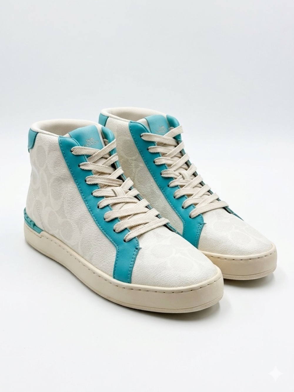 Coach Men's Clip High Top Sneaker in Signature Canvas -Premium Leather & Comfort - Picture 2 of 5